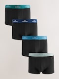 Negro con cinturilla en azul