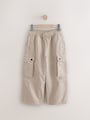 Baggy Neutral 100% Cotton Superwide Cargo Trousers (3-16yrs)