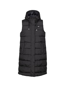 Trespass צבע שחור וסט מרופד לנשים, דגם Leona