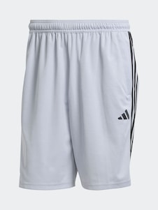 adidas Grey Train Essentials Piqué 3-Stripes Training Shorts