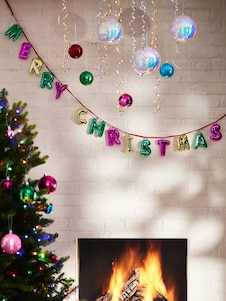 Next שרשרת אותיות בלון של Merry Christmas