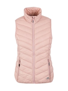 Trespass צבע אדום וסט מרופד בפוך לנשים, דגם Giana