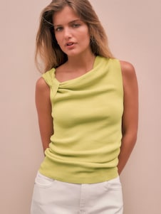 Next צבע ירוק בהיר - פרט טוויסט חלק עליון ללא שרוולים