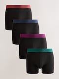 Black Metallic Red/Green Waistband Modal Blend