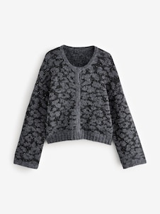 Rockett St George Black Leopard Sequin Cardigan