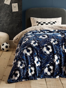 Next כיסוי מיטה מבד פליז