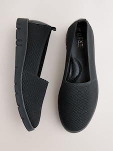 Next שחור - ®Forever Comfort נעליים סרוגות ללא רכיסה