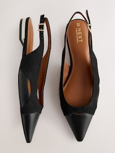 Next שחור - נעליים עם חרטום מחודד ורצועה אחורית