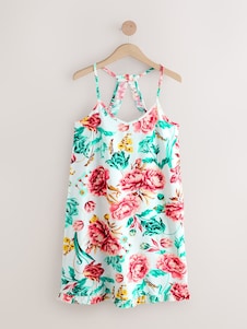 Next שמנת פרחוני - כותונת סליפ עם הדפס