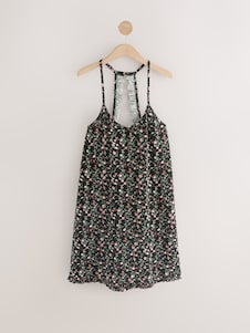 Next כחול כהה פרחוני - כותונת סליפ עם הדפס