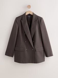 Next חום שוקולד - בלייזר עם שתי שורות כפתורים