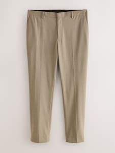Next Taupe Slim Fit Striped Suit Trousers