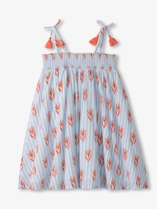 Hatley Crinkle Gauze Ticking Full White Dress