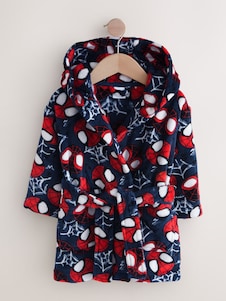 Next ספיידרמן כחול כהה - חלוק פליז עם דוגמה ברישיון (גיל 12 חודשים עד 10 שנים)