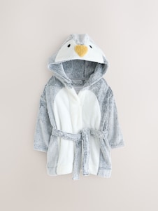 Next צבע אפור/לבן בדוגמת פינגווין - חלוק (גיל 9 חודשים עד 12 שנים)