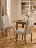 Soft Linen Look Natural Light Wood Leg
