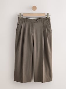 Next חום - מכנסי-חצאית בגזרה מחויטת עם משבצות