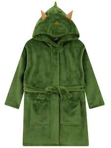 Harry Bear חלוק בית מפליז בעיטור דינוזאור וקרניים וזיזים תלת-ממדיים