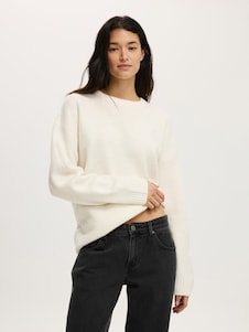 Cotton On White Luxe Crew Jumper