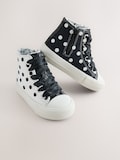 White/Black Polka Dot