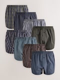 Navy/Green Check