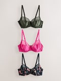 Black Floral/Pink/Green
