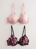 Negro estampado/Rosa