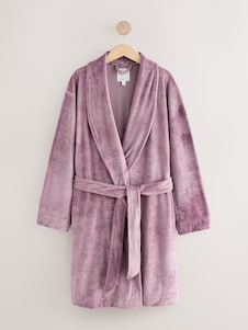 Next Mauve Purple STUDIO Cosy Cord Dressing Gown