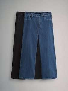 The Set מארז של 2 זוגות טייץ-ג'ינס בגזרה רחבה