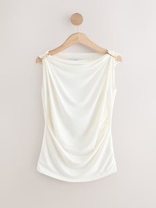 Next בז' - חולצה ללא שרוולים באפקט נשפך ובעיטור מתכת