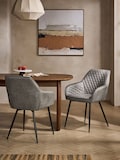 Monza Faux Leather Light Grey Black Leg