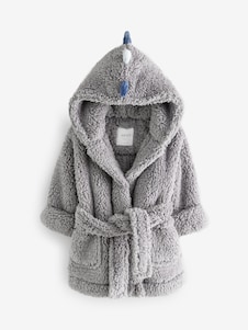 Next צבע אפור/כחול עם עיטור זיזי דינוזאור - חלוק (גיל 9 חודשים עד 12 שנים)