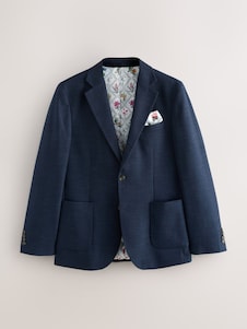 Next כחול  - בלייזר מחוייט מבד ארוג