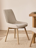 Tweedy Plain Light Natural Light Wood Leg