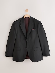 Next שחור - Regular Fit Signature Nova Fides 100% Italian Wool Suit Jacket
