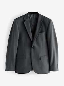 Next אפור פחם - גזרה צרה - חליפת בייסיק: ז'קט