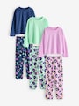Bright Animal Print Joggers Pyjamas 3 Pack (3-16yrs)