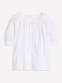 Boden White 100% Cotton Trim Insert Double Cloth Top