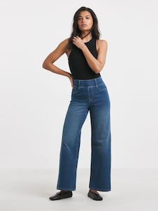 Blau - Simply Be Wide Leg Jeggings