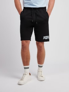 שחור - Jack Wills מכנסיים קצרים מבד צמרירי, דגם Sports Team