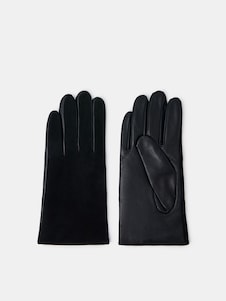 Accessorize Black Faux Suede Leather Gloves