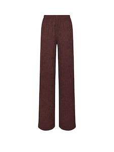 חום - Long Tall Sally מכנסיים בגזרה רחבה עם מרקם