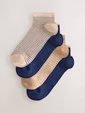 Navy Blue/Camel Stripe