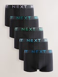 Black Blue Infill Text Waistband
