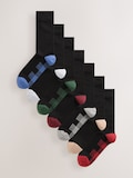 Black Red/Blue Check Footbed