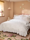 White Butterfly Ditsy Floral