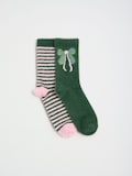 Dark Green Bow Stripe