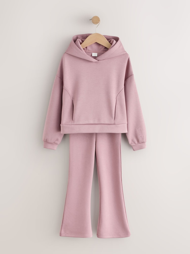Dusky Pink Hoodie And Kick-Flare Set (3-16yrs)