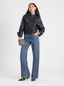 ג'ינס בגזרה ישרה רפויה וגבוהה של River Island