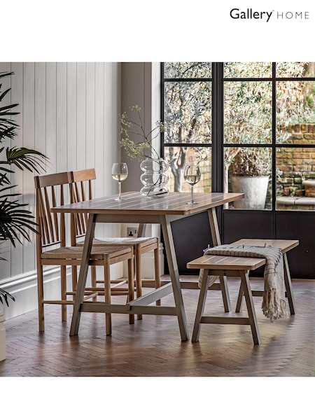 Gallery Home Prairie Cream Leroy Trestle Table (100168) | £539